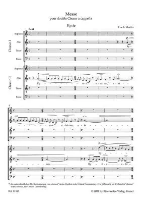 Mass for Double Choir a Cappella - Martin - Score, Urtext Edition - Choir
