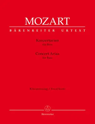 Baerenreiter Verlag - Concert Arias for Bass - Mozart - Vocal Score, Urtext Edition, Anthology - Bass, Piano