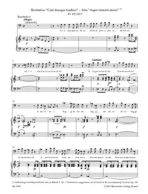 Concert Arias for Bass - Mozart - Vocal Score, Urtext Edition, Anthology - Bass, Piano