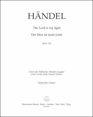 The Lord Is My Light HWV 255 - Handel - Cello/Double Bass Part, Urtext Edition