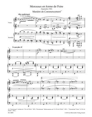 3 Morceaux en Forme de Poire for Piano Duet - Satie - Performance Score, Urtext Edition - Piano (4 Hands)