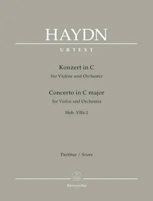 Baerenreiter Verlag - Concerto for Violin and Orchestra in C Major Hob. Viia:1 - Haydn - Score, Urtext Edition - Violin, Viola