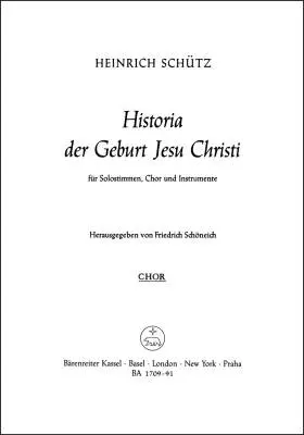 Baerenreiter Verlag - Historia der Geburt Jesu Christi Swv 435 - Schutz - Choral Score, Urtext Edition