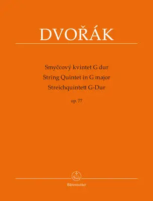 Baerenreiter Verlag - String Quintet in G Major Op. 77 - Dvorak - Set of Parts