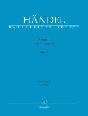 Baerenreiter Verlag - Solomon HWV 67 - Handel - Vocal Score, Urtext Edition - Vocal, Mixed Choir, Orchestra