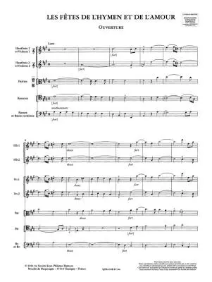 Les Fetes de l\'Hymen et de l\'Amour Rct 38 - Rameau - Score, Anthology, Urtext Edition - Orchestra