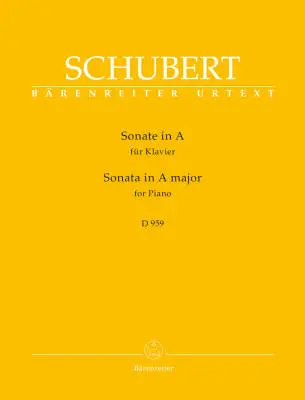 Baerenreiter Verlag - Sonata for Piano in a Major D 959 - Schubert - Performance Score, Urtext Edition - Piano