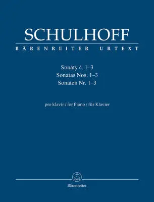 Baerenreiter Verlag - Sonatas for Piano No. 1-3 - Schulhoff - Performance Score, Anthology, Urtext Edition - Piano
