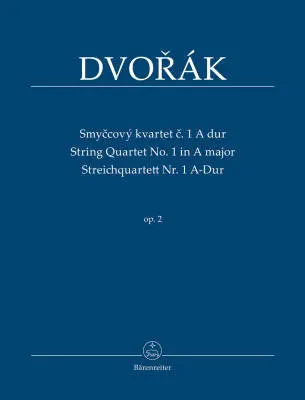 Baerenreiter Verlag - String Quartet No. 1 in a Major Op. 2 - Dvorak - Study Score - String Quartet