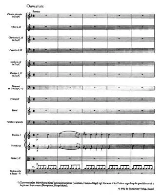 The Abduction from the Seraglio K. 384 - Mozart - Study Score, Urtext Edition