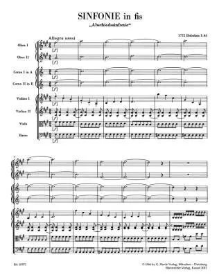 Symphony in F-sharp Minor Hob. I:45 \'\'Farewell Symphony\'\' - Haydn - Score, Urtext Edition - Chamber Orchestra