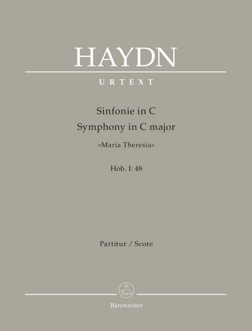 Symphony in C Major Hob. I:48 \'\'Maria Theresia\'\' - Haydn - Score, Urtext Edition - Chamber Orchestra