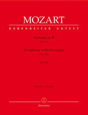 Baerenreiter Verlag - Symphony No. 33 in B-flat Major K. 319 - Mozart - Score, Urtext Edition
