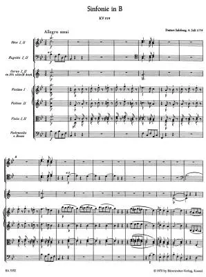 Symphony No. 33 in B-flat Major K. 319 - Mozart - Score, Urtext Edition