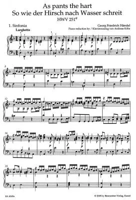 As Pants the Hart HWV 251e - Handel - Vocal Score, Urtext Edition
