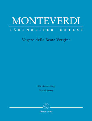 Vespro Della Beata Vergine ''Marienvesper'' - Monteverdi - Vocal Score, Urtext Edition - Soloists, Mixed Choir, Orchestra
