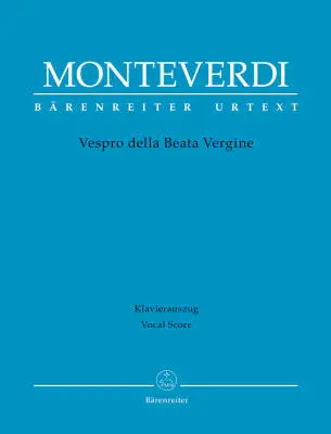 Baerenreiter Verlag - Vespro Della Beata Vergine Marienvesper - Monteverdi - Vocal Score, Urtext Edition - Soloists, Mixed Choir, Orchestra