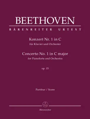 Baerenreiter Verlag - Concerto for Pianoforte and Orchestra No. 1 in C Major Op. 15 - Beethoven - Score, Urtext Edition - Piano, Orchestra