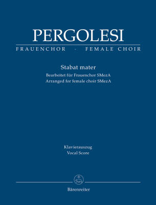 Stabat Mater - Pergolesi - Vocal Score - Soloists, Female Choir, Orchestra