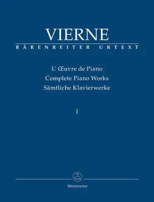 Baerenreiter Verlag - The Early Works (1893-1912) - Vierne - Performance Score, Anthology, Urtext Edition - Piano