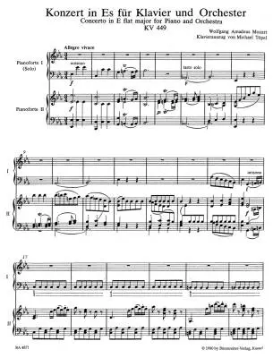 Concerto No. 14 in E-flat Major K. 449 - Mozart - Piano Reduction, Set of Parts, Urtext Edition - Piano Quintet
