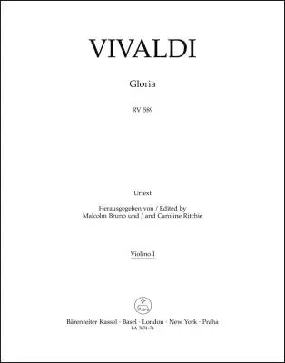 Baerenreiter Verlag - Gloria RV 589 - Vivaldi - Violin I Part, Urtext Edition