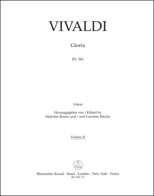 Gloria RV 589 - Vivaldi - Violin II Part, Urtext Edition