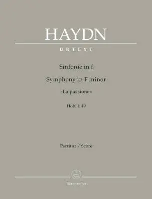 Baerenreiter Verlag - Symphony in F Minor Hob. I:49 la Passione - Haydn - Score, Urtext Edition - Chamber Orchestra