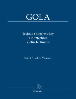 Baerenreiter Verlag - Violin Technique, Volume 1 - Gola - Performance Score - Violin