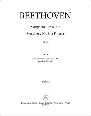Symphony No. 8 in F Major Op. 93 - Beethoven - Violin I Part, Urtext Edition