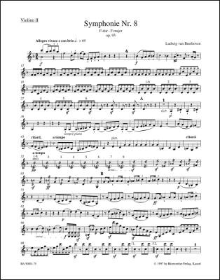 Symphony No. 8 in F Major Op. 93 - Beethoven - Violin II Part, Urtext Edition