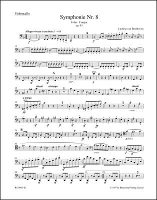 Symphony No. 8 in F Major Op. 93 - Beethoven - Cello Part, Urtext Edition