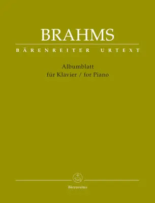 Baerenreiter Verlag - Albumblatt for Piano - Brahms - Performance Score, Urtext Edition - Piano