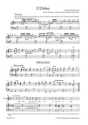 L\'Orfeo - Monteverdi - Vocal Score, Urtext Edition - Soloists, Choir, Male Choir, Orchestra