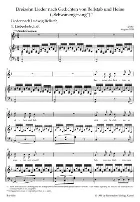 Schwanengesang D 957/D 965 A - Schubert - Medium Voice, Piano - Book