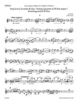 String Quartet No. 1 in B-flat Major Op. 11 - Suk - Set of Parts, Urtext Edition - String Quartet