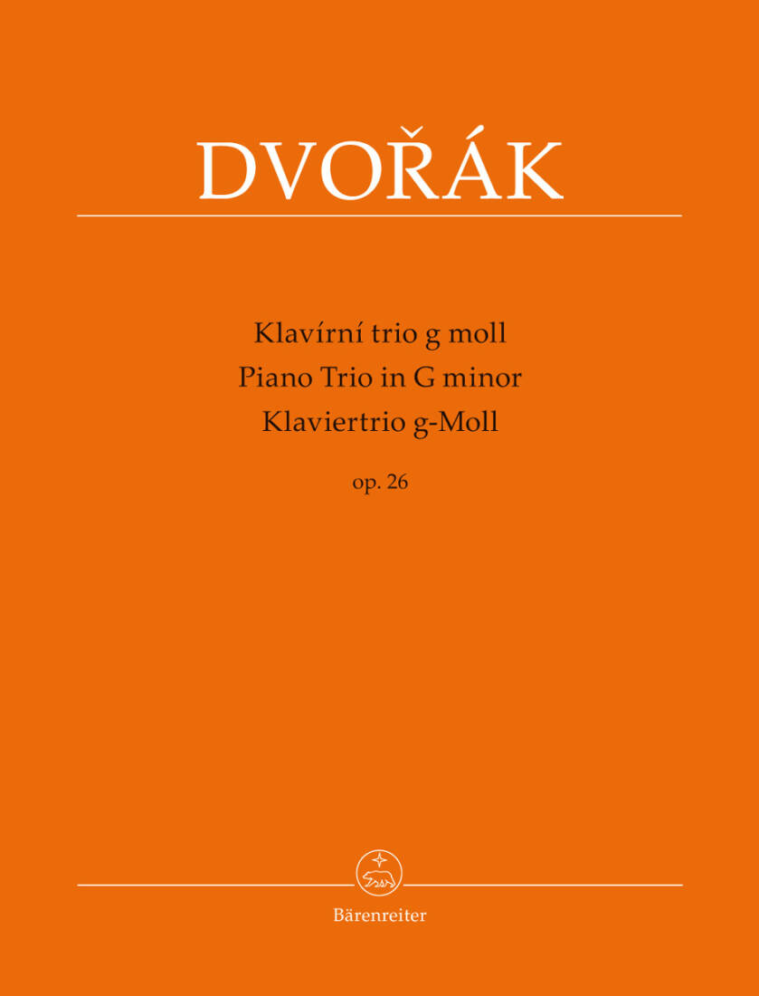 Piano Trio for Piano, Violin and Violoncello in G Minor Op. 26 - Dvorak - Score, Set of Parts - Piano Trio