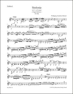 Symphony No. 38 in D Major K. 504 ''Prague Symphony'' - Mozart - Violin I Part, Urtext Edition