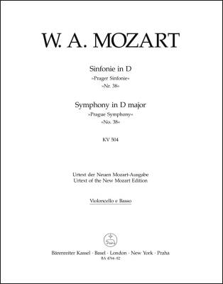 Symphony No. 38 in D Major K. 504 ''Prague Symphony'' - Mozart - Cello/Double Bass Part, Urtext Edition