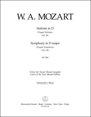 Baerenreiter Verlag - Symphony No. 38 in D Major K. 504 Prague Symphony - Mozart - Cello/Double Bass Part, Urtext Edition