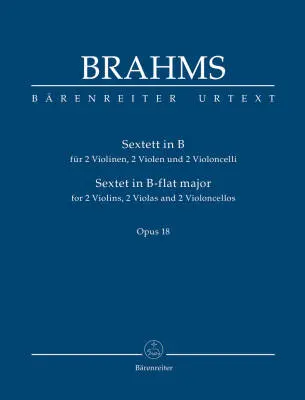 Baerenreiter Verlag - Sextet for 2 Violins, 2 Violas und 2 Violoncellos in B-flat Major Op. 18 - Brahms - Study Score, Urtext Edition