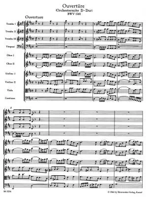 Orchestral Suite (Overture) in D Major BWV 1068 - Bach - Score, Urtext Edition