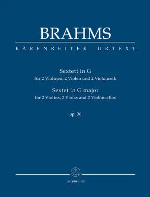 Baerenreiter Verlag - Sextet for 2 Violins, 2 Violas and 2 Violoncellos in G Major Op. 36 - Brahms - Study Score, Urtext Edition
