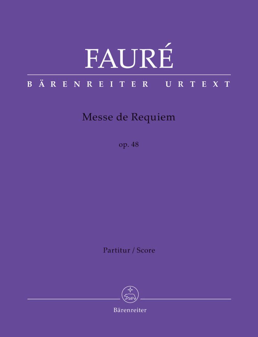 Messe de Requiem Op. 48 N 97b - Faure - Score, Urtext Edition