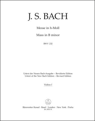 Mass in B Minor BWV 232 - Bach - Violin I Part, Urtext Edition