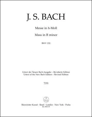 Baerenreiter Verlag - Mass in B Minor BWV 232 - Bach - Viola Part, Urtext Edition