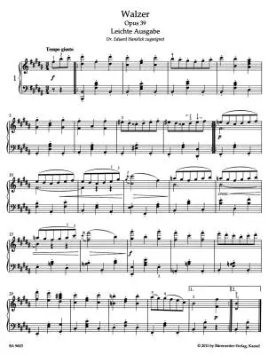 Waltzes Op. 39 - Brahms - Performance Score, Urtext Edition - Piano