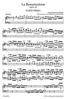 La Resurrezione HWV 47 - Handel - Vocal Score, Urtext Edition - Soloists, Mixed Choir, Orchestra