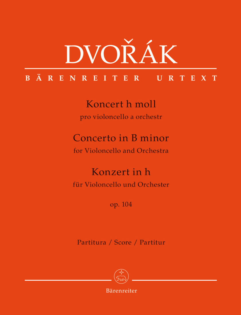 Concerto for Violoncello and Orchestra in B Minor Op. 104 - Dvorak - Score, Urtext Edition - Violoncello, Orchestra