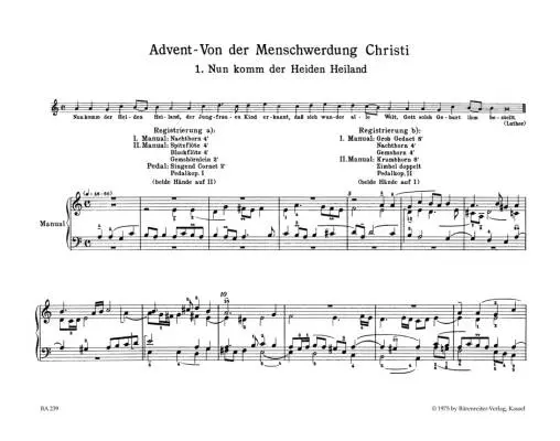 Chorale Preludes, Part I - Pachelbel - Performance Score, Anthology - Organ